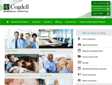 Tablet Screenshot of cogdellhospital.com